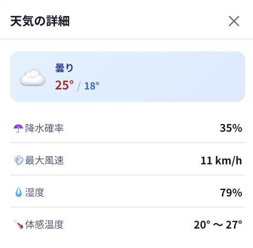 天気・共有画面
